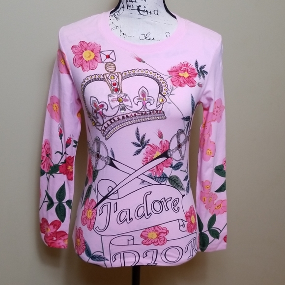 Dior Tops - Christian Dior Elegant Long Sleeve T-Shirt